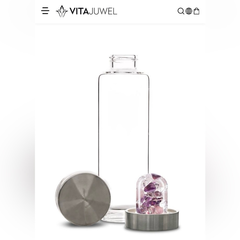 Vita Juwel amethyst glass  bottle